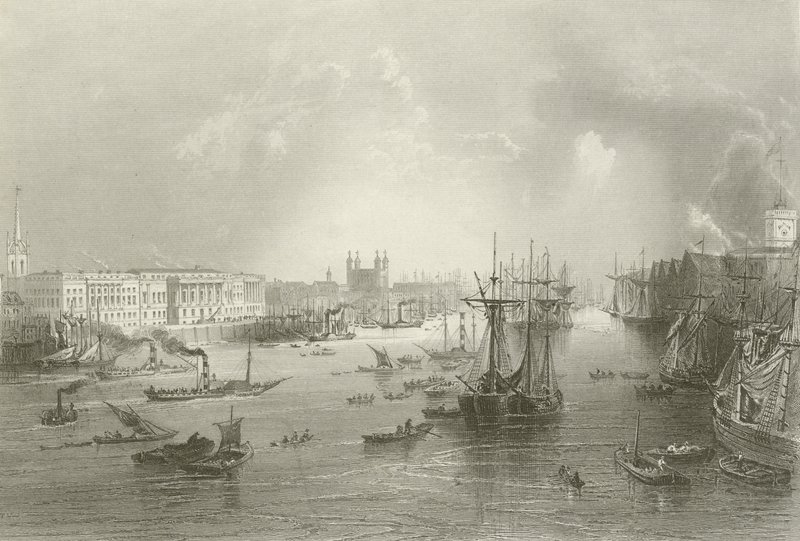 Londra Limanı by William Henry after Bartlett