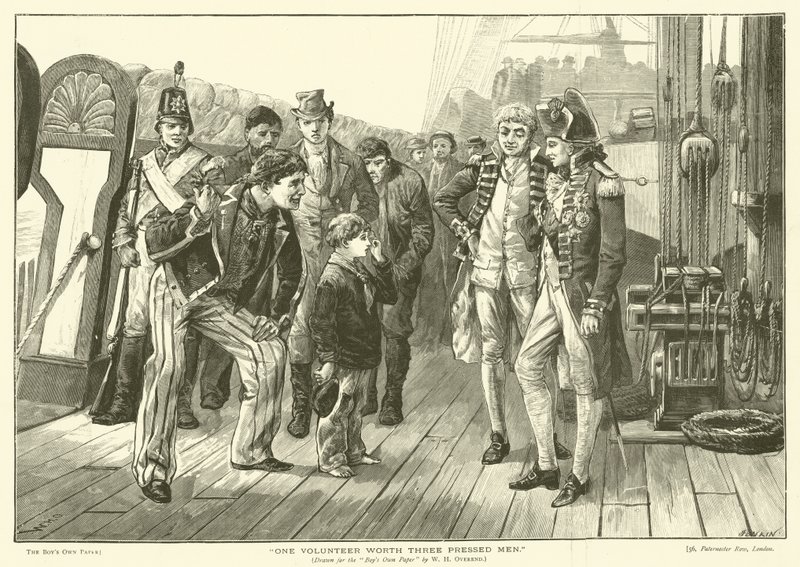 Üç preslenmiş adam değerinde bir Gönüllü (gravür) by William Heysham (after) Overend