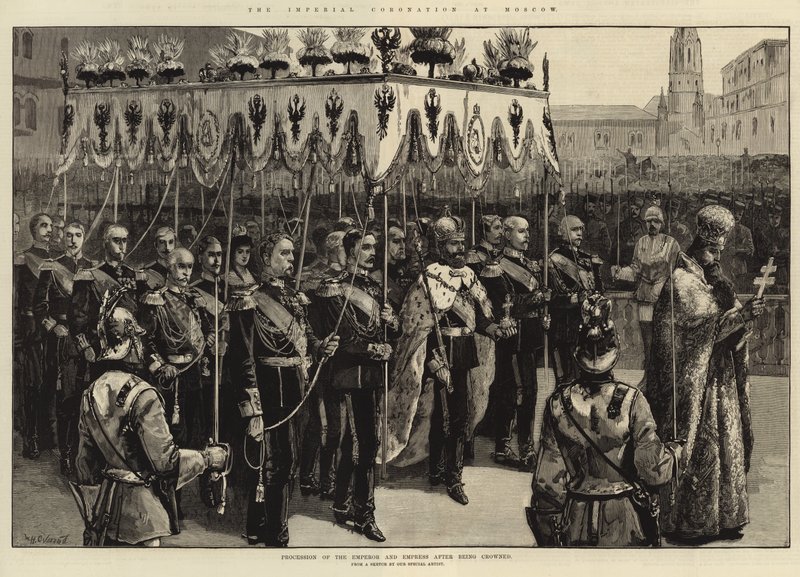 İmparator ve İmparatoriçe Süreci (gravür) by William Heysham (after) Overend