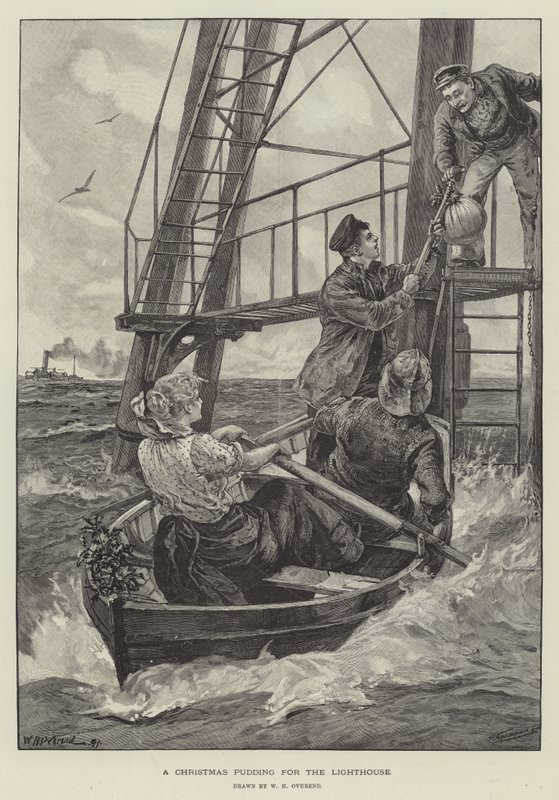 Deniz Feneri için Noel Pudingi by William Heysham Overend