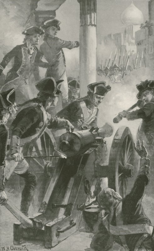 Clive, Arcot Kasabasını ve Kalesini Fransızlara ve Müttefiklerine karşı elinde tutuyor by William Heysham Overend