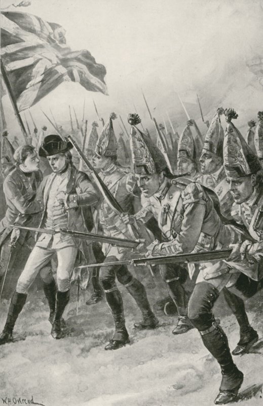 General Wolfe, İbrahim Ovalarında Hücumu Yönetirken Ölümcül Yaralandı by William Heysham Overend
