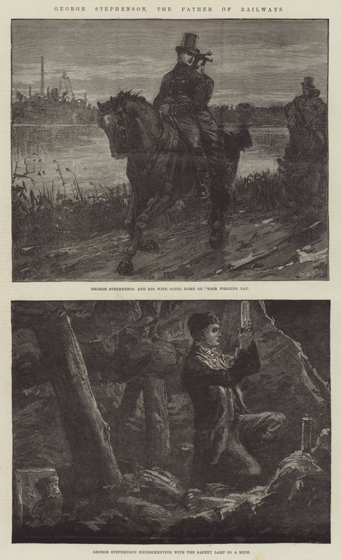 Demiryollarının Babası George Stephenson by William Heysham Overend