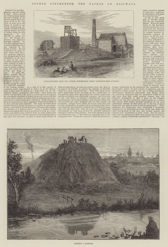 Demiryollarının Babası George Stephenson by William Heysham Overend