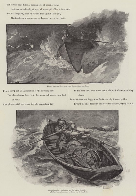 Grace Darling, AC Swinburne tarafından by William Heysham Overend