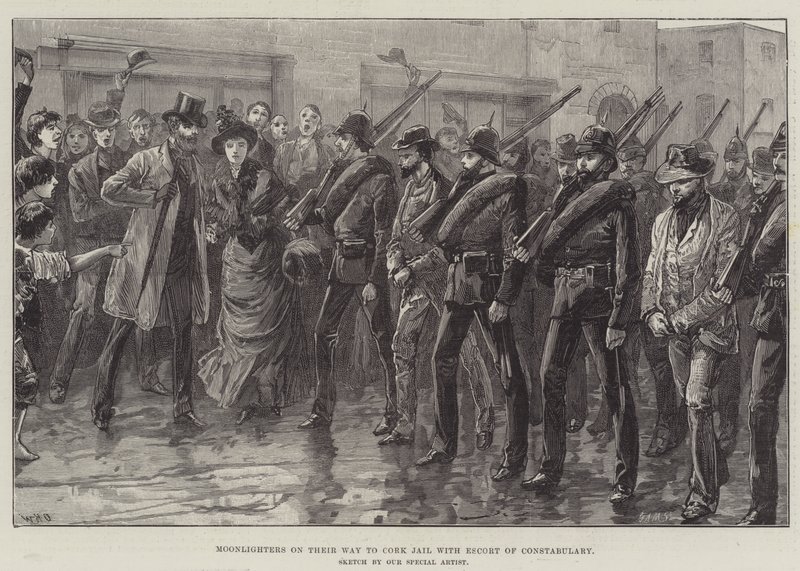 Mehtapçılar Polis Teşkilatı Eskortu ile Cork Hapishanesine Giden Yolda by William Heysham Overend