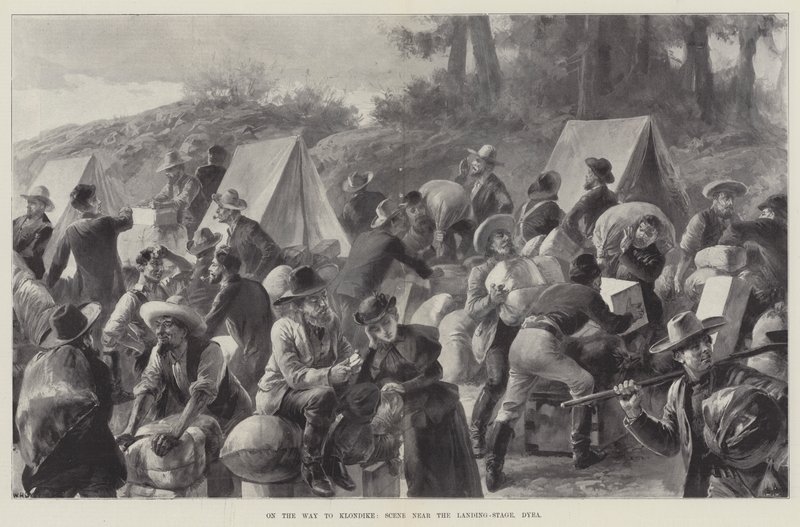 Klondike Yolunda, İniş Sahnesinin Yakınındaki Sahne, Dyea by William Heysham Overend