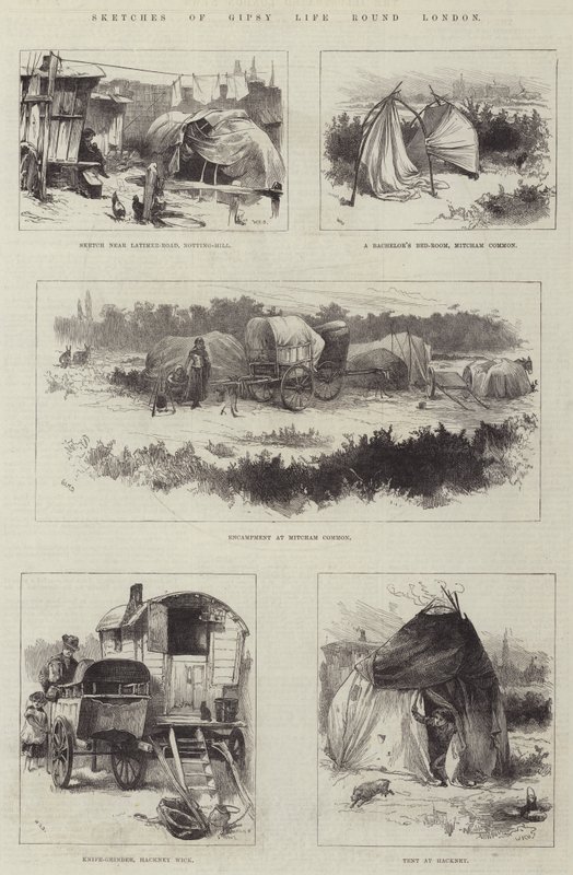 Londra'da Çingene Yaşamının Eskizleri by William Heysham Overend