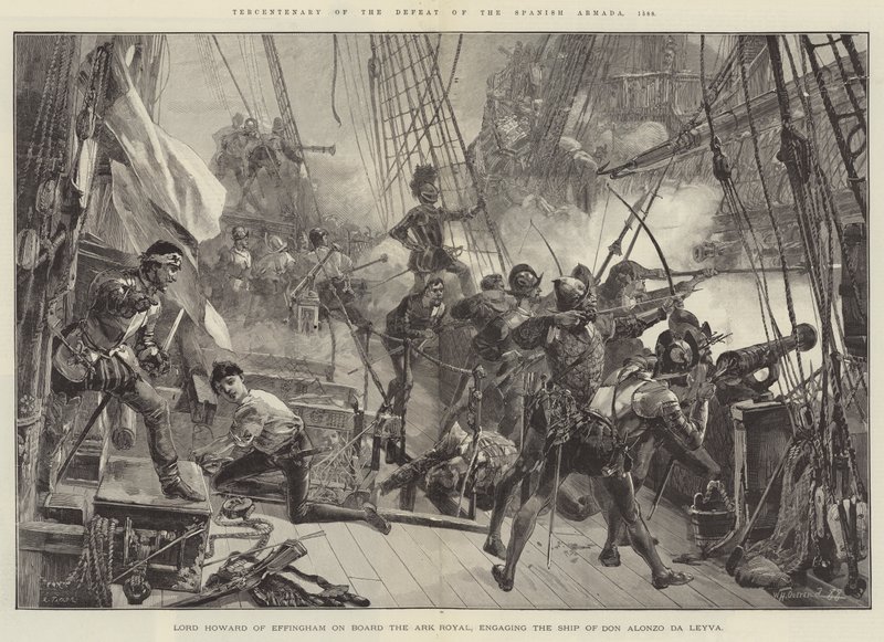 İspanyol Armadasının Yenilginin Yüzüncü Yıldönümü, 1588 by William Heysham Overend
