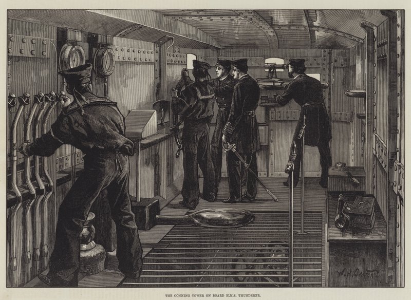 Gemideki Conning Tower HMS Thunderer by William Heysham Overend