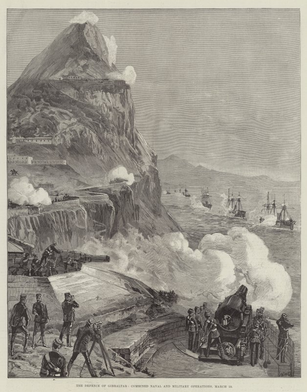 Cebelitarık Savunması, Birleşik Deniz ve Askeri Operasyonlar, 13 Mart by William Heysham Overend