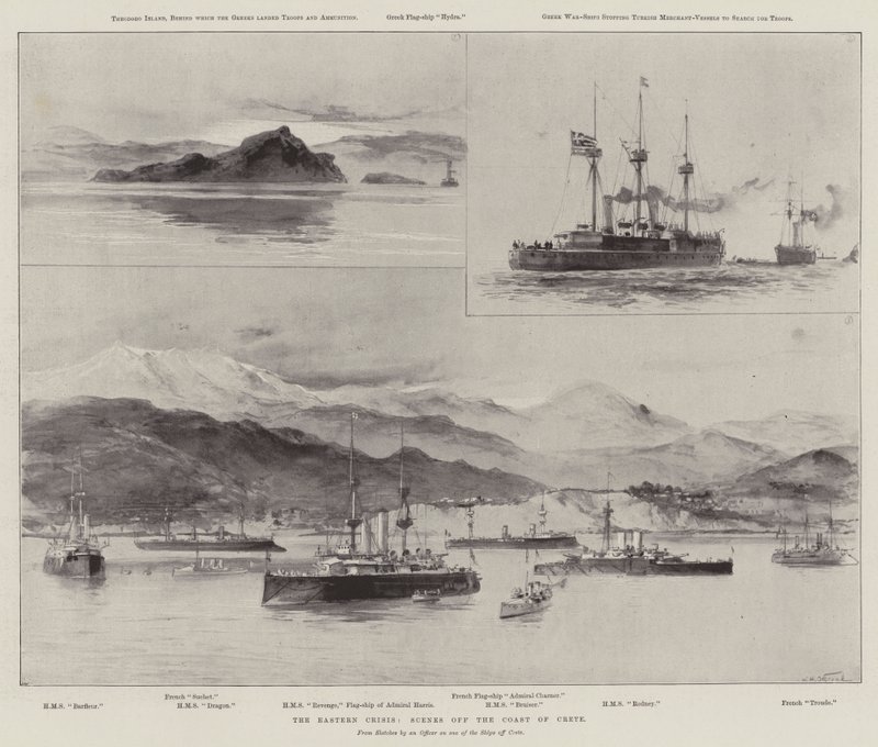 Doğu Krizi, Girit Sahili Açıklarında Sahneler by William Heysham Overend