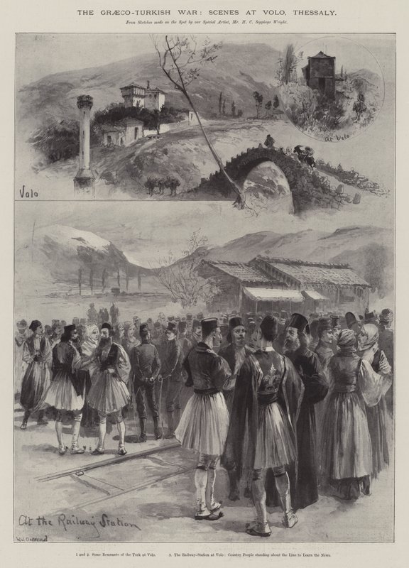 Yunan-Türk Savaşı, Volo'dan Sahneler, Teselya by William Heysham Overend
