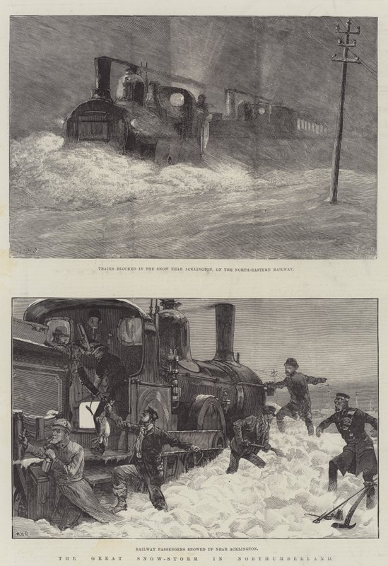 Northumberland'deki Büyük Kar Fırtınası by William Heysham Overend