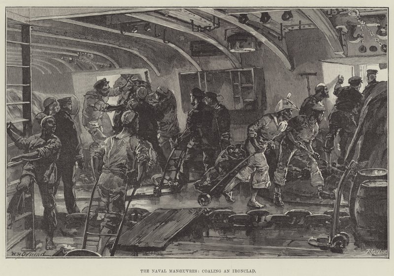 Donanma Manevraları, bir Zırhlı Kömürü by William Heysham Overend
