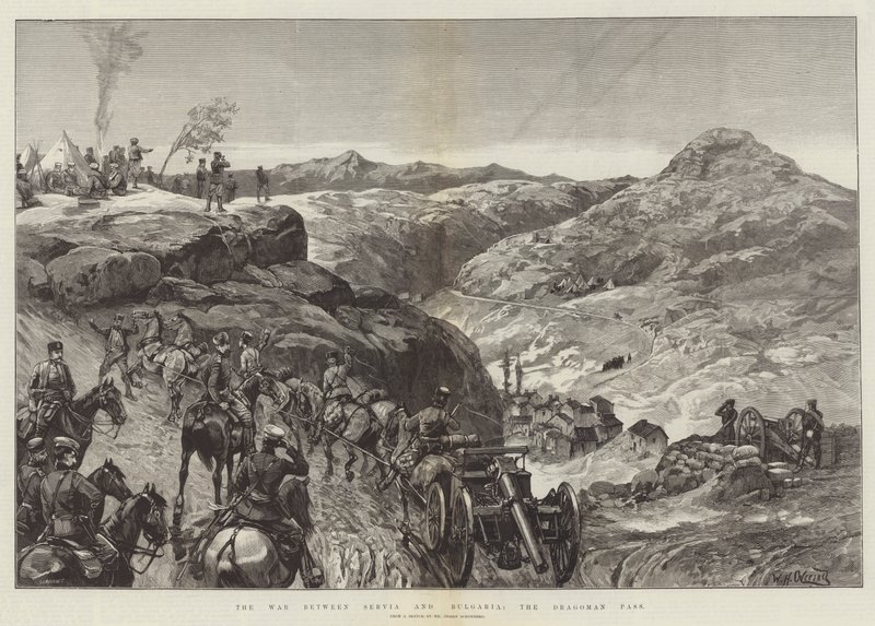 Sırbistan-Bulgaristan Savaşı, Dragoman Geçidi by William Heysham Overend