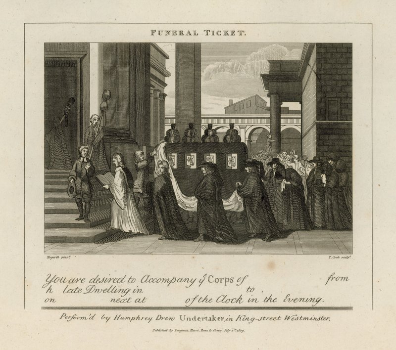 Funeral Ticket  by William Hogarth