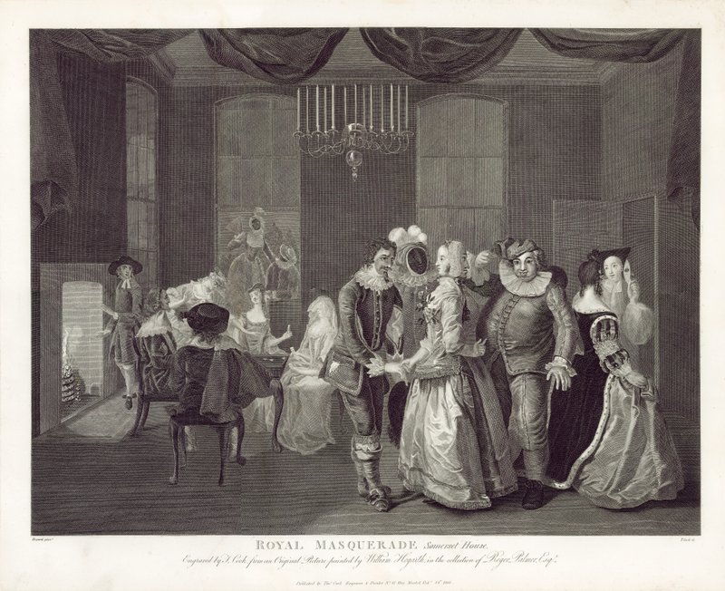 Kraliyet Maskeli Balo, Somerset Evi by William Hogarth