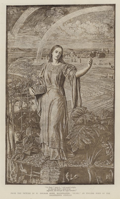 İnci, 14. yüzyılın İngiliz şiiri by William Holman Hunt