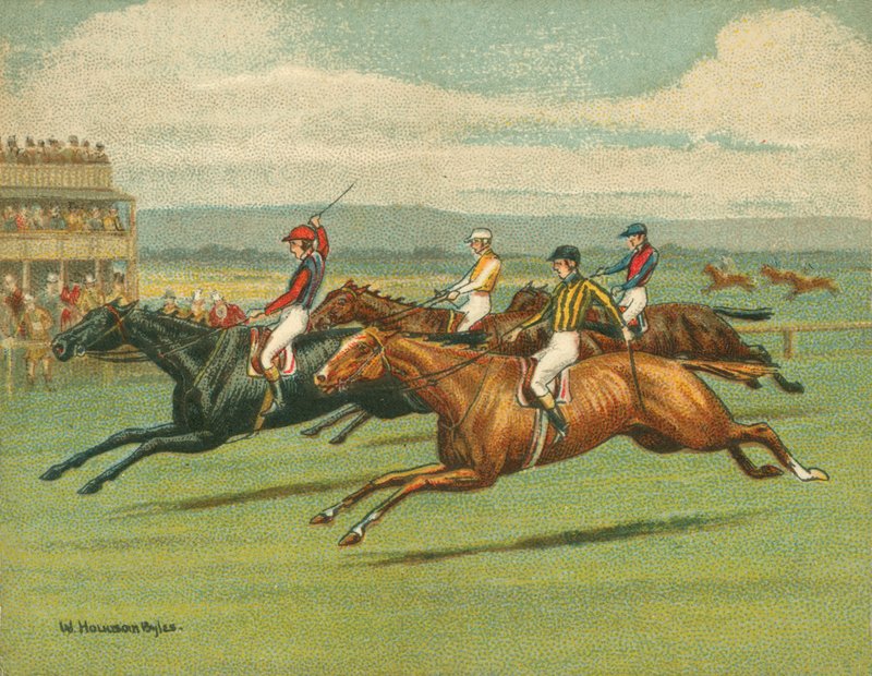 Yarışlar Tarihi ve Modern, Düz Yarış, At by William Hounsom Byles
