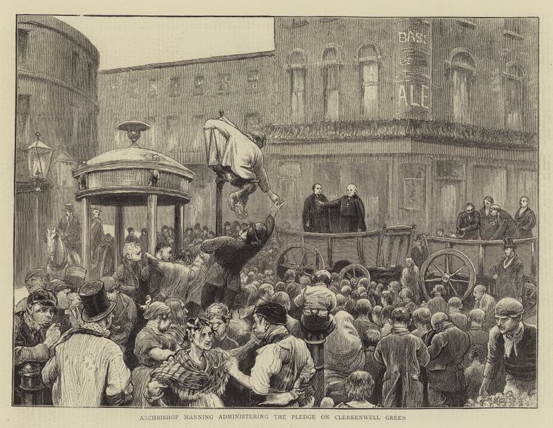 Başpiskopos Manning, Clerkenwell Green Yeminini yönetiyor by William III Bromley