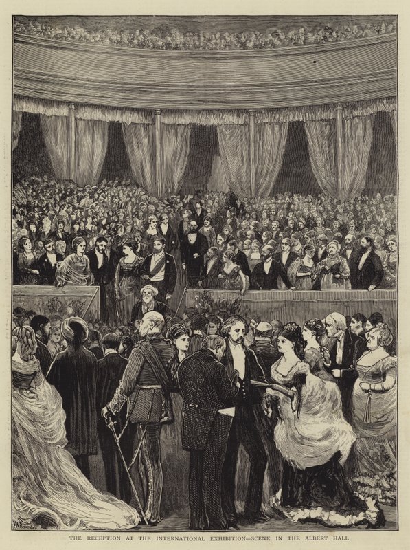 Uluslararası Sergide Resepsiyon, Albert Hall gravür sahnesi by William III Bromley