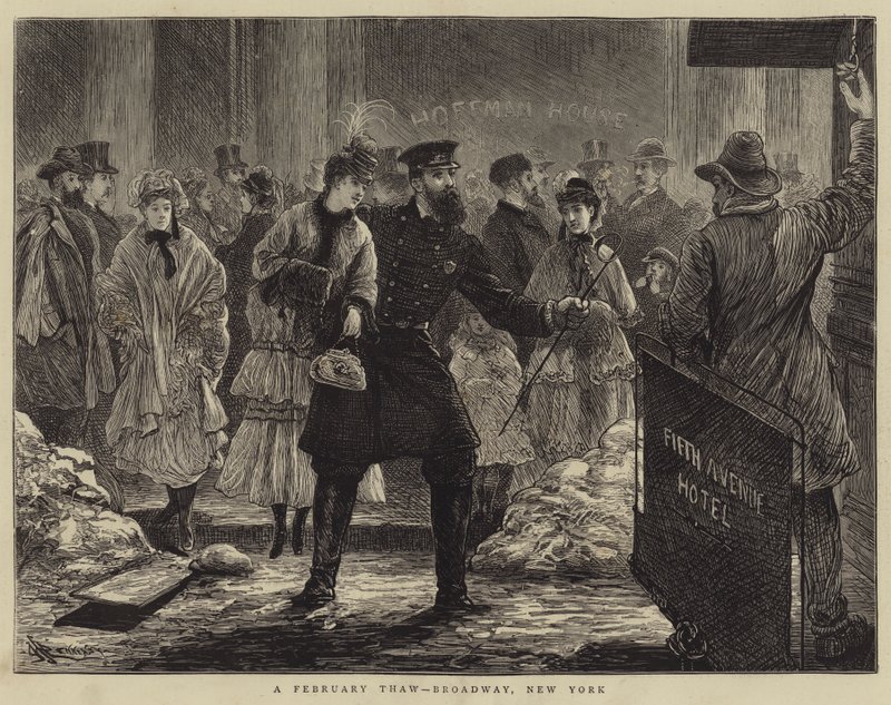 Bir Şubat Çözülme, Broadway, New York by William John Hennessy