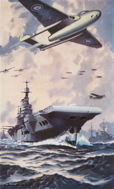 British Aircraft Carrier (renkli taş) by William John Patton McDowell