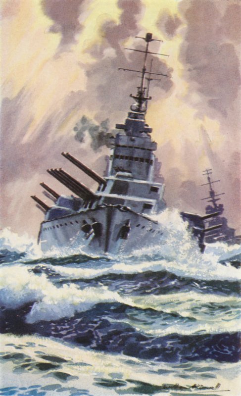 İngiliz Başkent Gemisi (renkli taş) by William John Patton McDowell