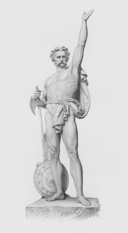 Caractacus, W Roffe tarafından JH Foley tarafından heykelden oyulmuş, RA (gravür) by William John Roffe