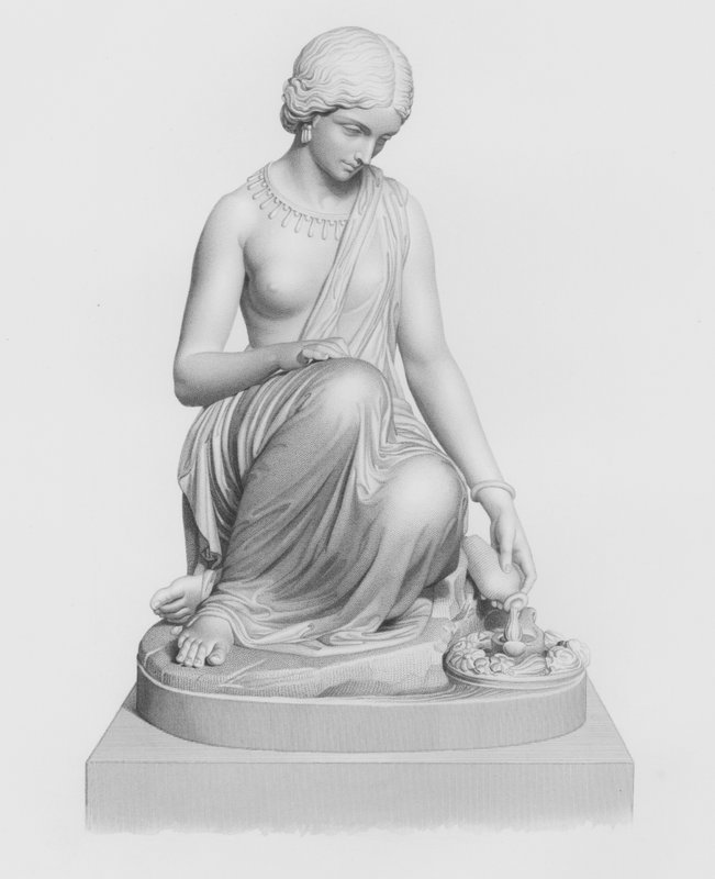 Ganj Lambası, W Roffe tarafından H Timbrell tarafından heykelden oyulmuş (gravür) by William John Roffe