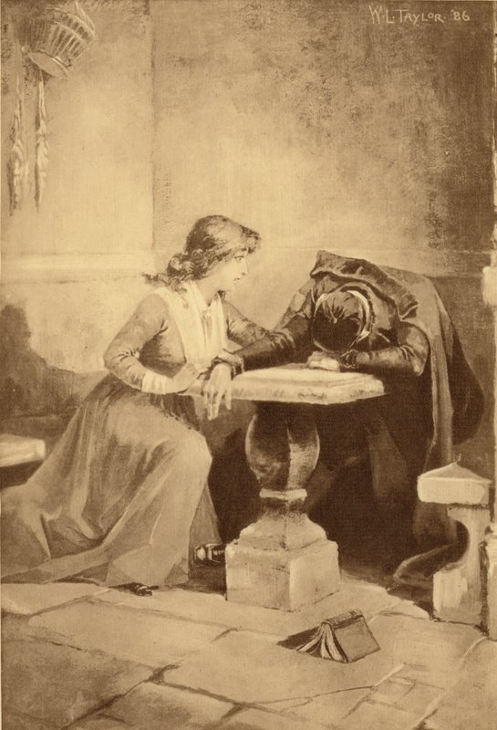 Dorothea kocasını bahçede bulur (gravür) by William Ladd Taylor