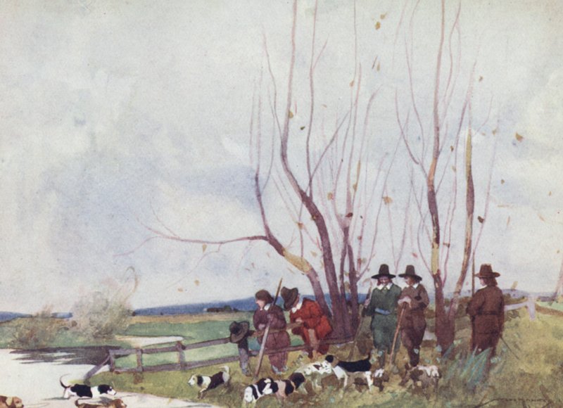 The Compleat Angler için çizim, Izaak Walton (renkli litho) by William Lee Hankey