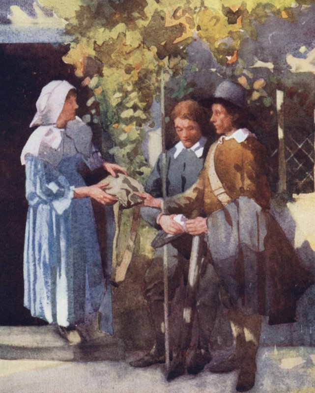 The Compleat Angler için çizim, Izaak Walton (renkli litho) by William Lee Hankey