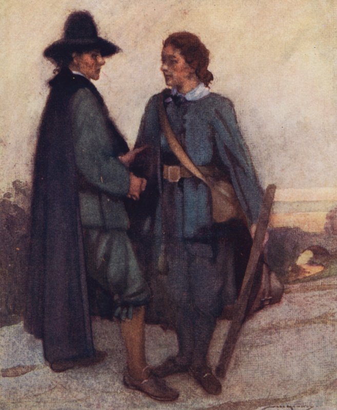 The Compleat Angler için çizim, Izaak Walton (renkli litho) by William Lee Hankey