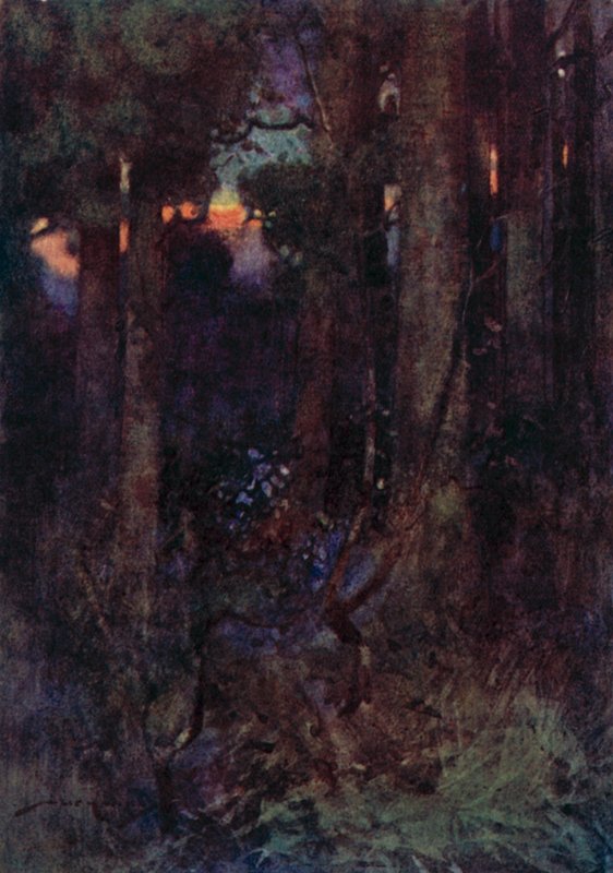 The Deserted Village için İllüstrasyon, Oliver Goldsmith (renkli lito) by William Lee Hankey