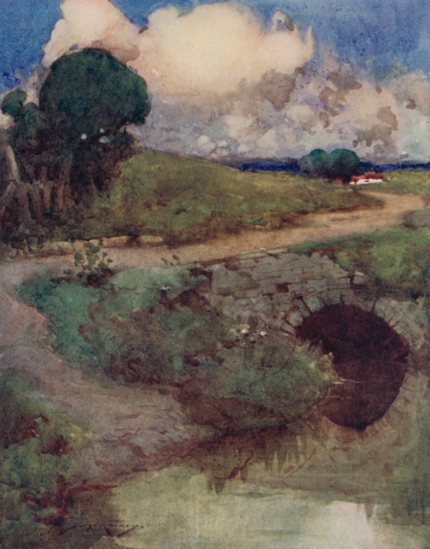 The Deserted Village için İllüstrasyon, Oliver Goldsmith (renkli lito) by William Lee Hankey