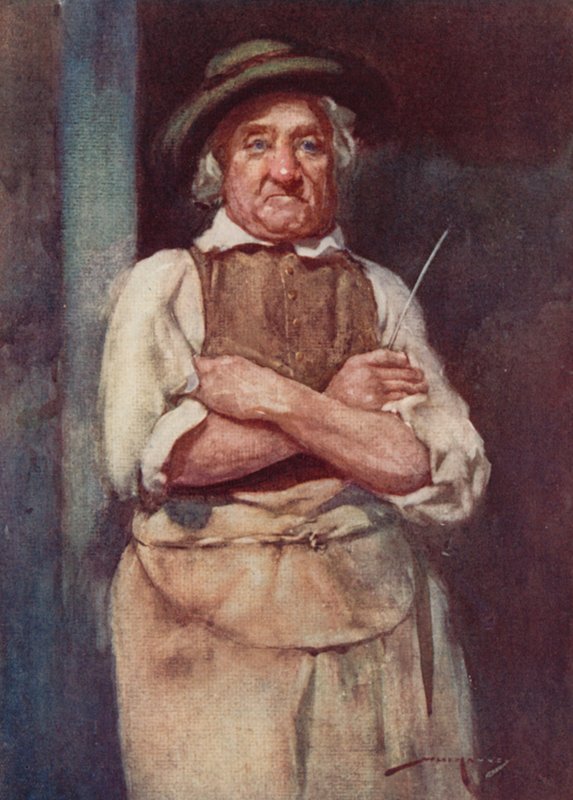 The Deserted Village için İllüstrasyon, Oliver Goldsmith (renkli lito) by William Lee Hankey