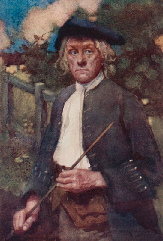 The Deserted Village için İllüstrasyon, Oliver Goldsmith (renkli lito) by William Lee Hankey