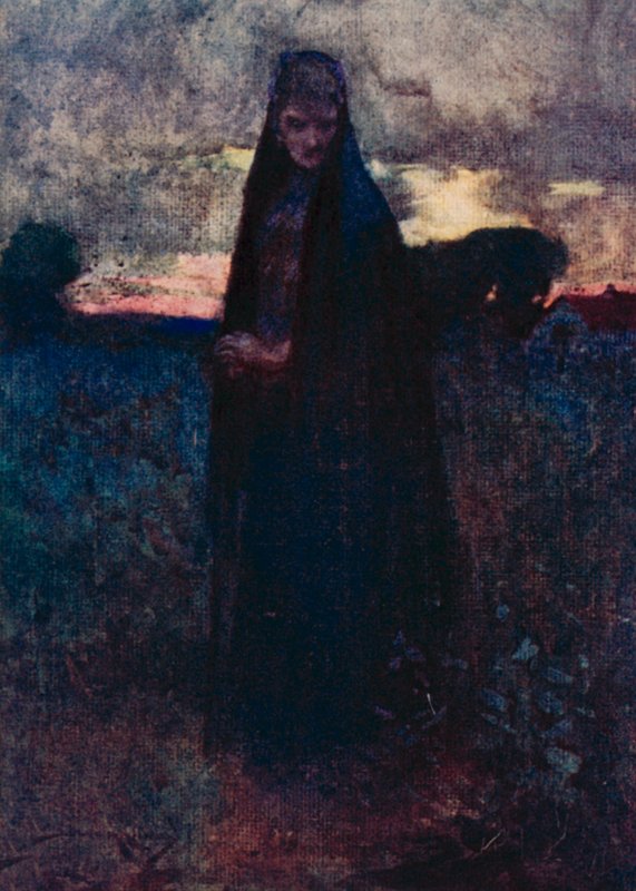 The Deserted Village için İllüstrasyon, Oliver Goldsmith (renkli lito) by William Lee Hankey