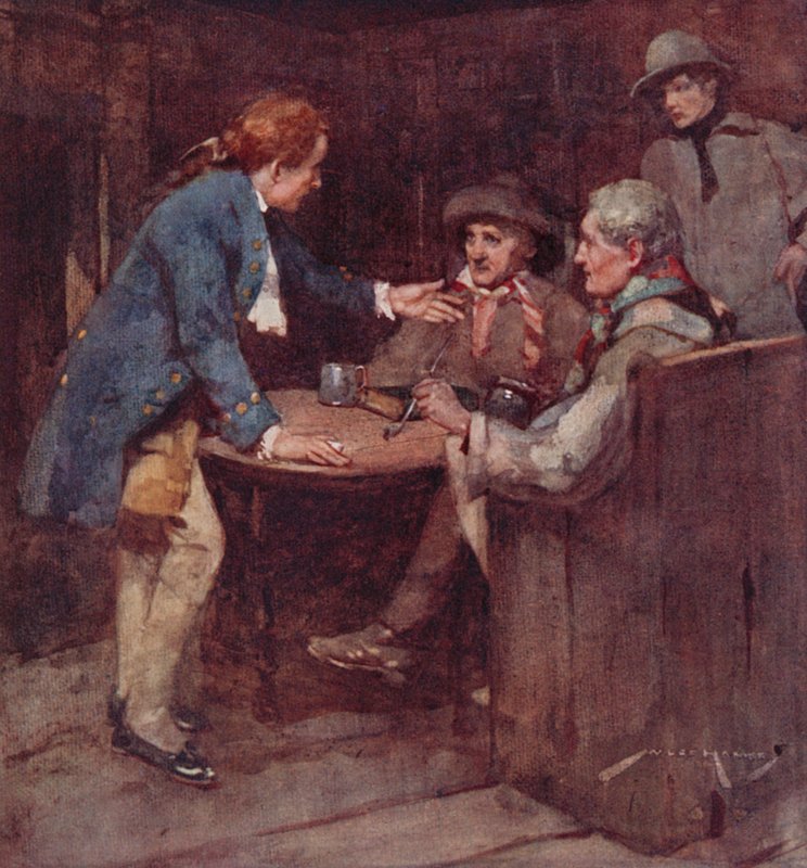 The Deserted Village için İllüstrasyon, Oliver Goldsmith (renkli lito) by William Lee Hankey