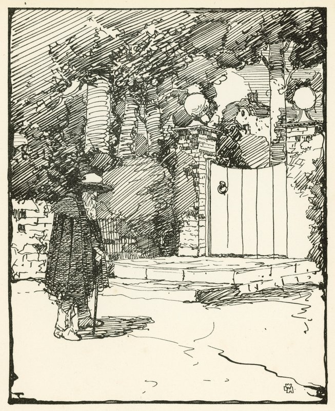 The Deserted Village için İllüstrasyon, Oliver Goldsmith (renkli lito) by William Lee Hankey