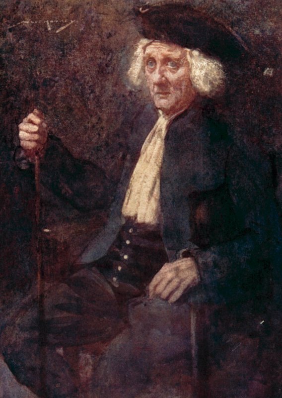 The Deserted Village için İllüstrasyon, Oliver Goldsmith (renkli lito) by William Lee Hankey