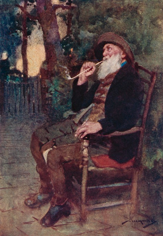 The Deserted Village için İllüstrasyon, Oliver Goldsmith (renkli lito) by William Lee Hankey