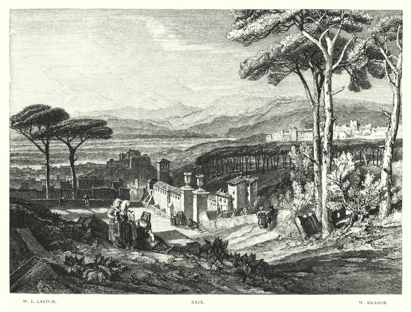 Lord Byron'ın Childe Harold, Canto IV, Stanza 174 (gravür) by William Leighton Leitch