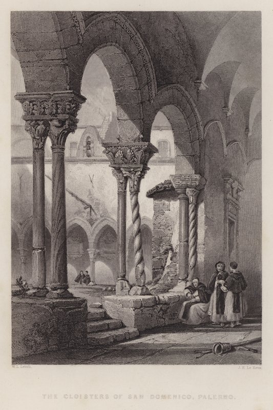 San Domenico, Palermo Manastırları (gravür) by William Leighton Leitch