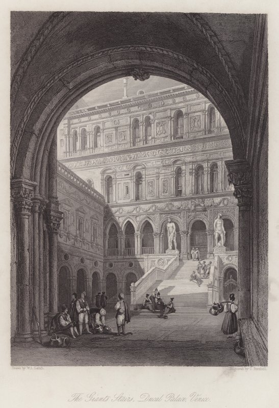 Devlerin Merdivenleri, Ducal Sarayı, Venedik (gravür) by William Leighton Leitch