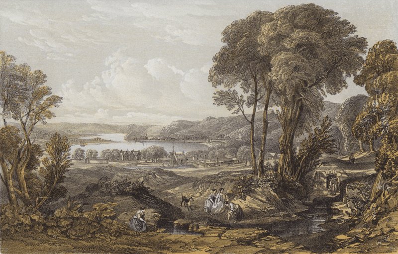 Erskine Feribotu (chromolitho) üzerindeki Clyde'nin görünümü by William Leighton Leitch