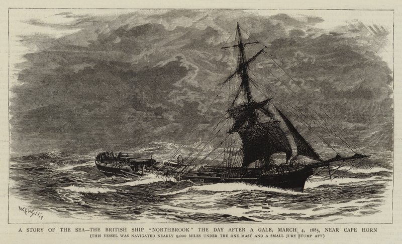 Denizin Öyküsü, İngiliz Gemisi Northbrook Fırtınadan Sonraki Gün, 4 Mart 1885, Horn Burnu yakınlarında by William Lionel Wyllie