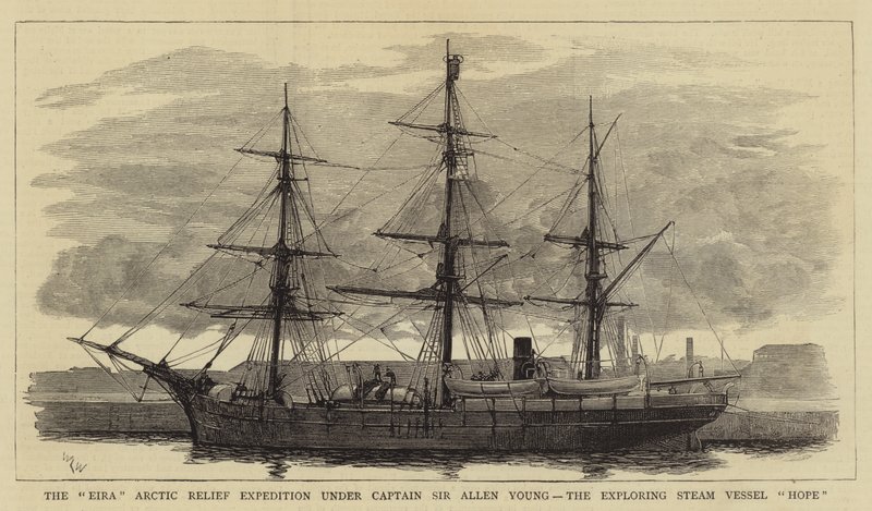 Buhar Gemisi Umut'u Keşfeden Kaptan Sir Allen Young yönetimindeki Eira Arktik Yardım Seferi by William Lionel Wyllie